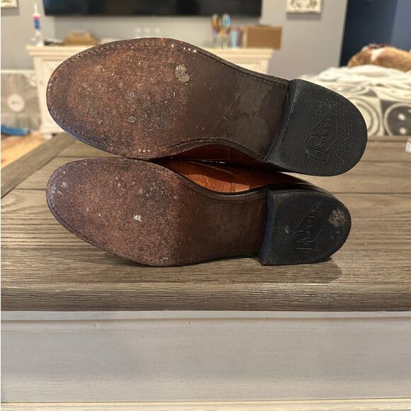 Vintage Justin Roper Boots Brown Lace Fringe Detail Western Kilite Leather S 5 - Picture 6 of 6